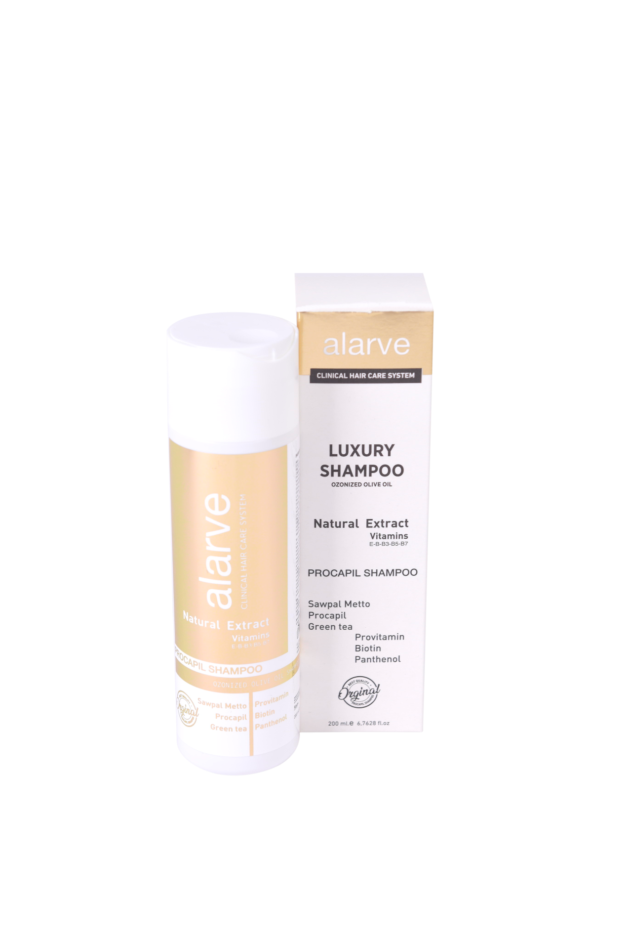 ALARVE LUXURY SHAMPOO | OZONIZED OLIVE OIL | PROCAPIL SHAMPOO