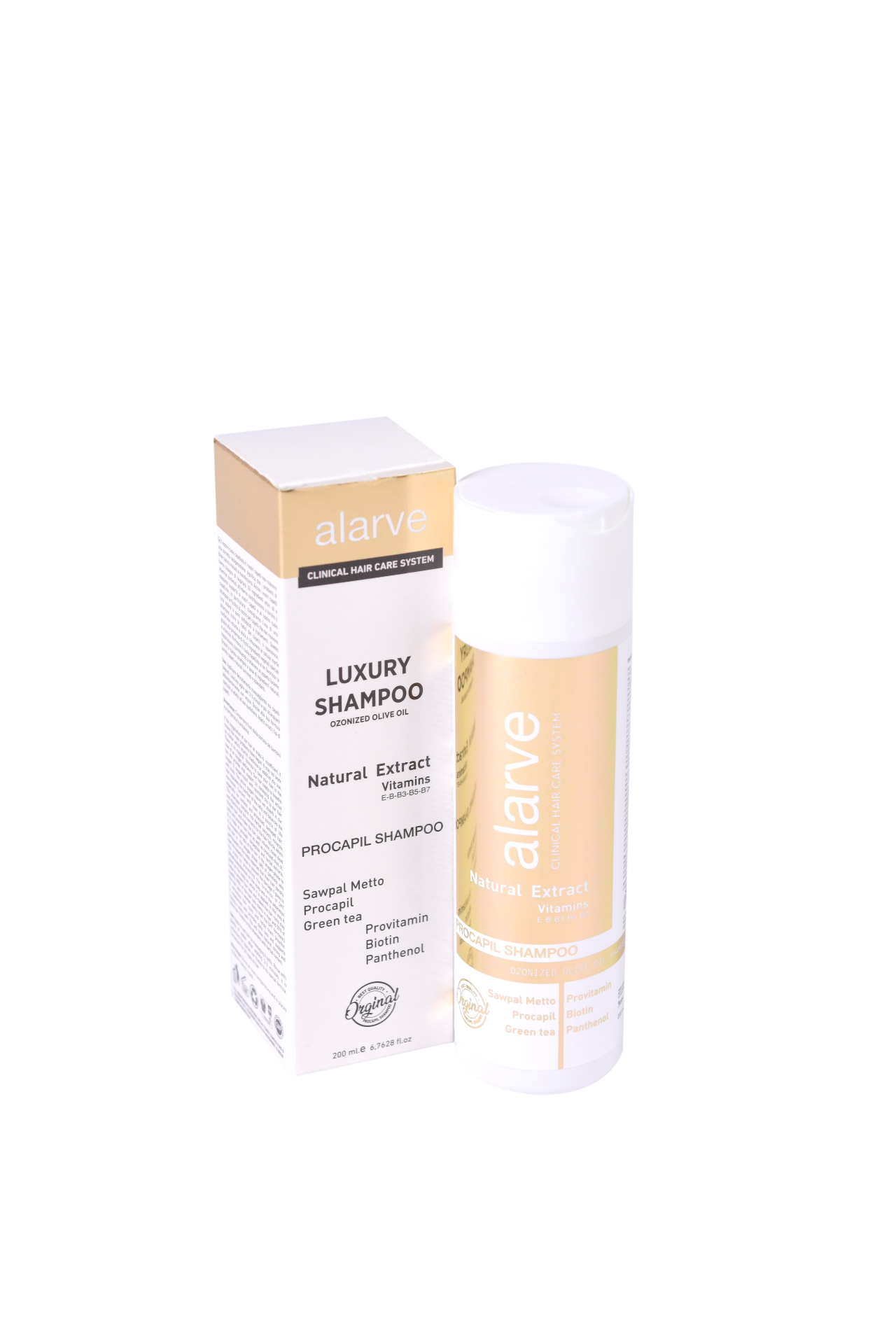 ALARVE LUXURY SHAMPOO | OZONIZED OLIVE OIL | PROCAPIL SHAMPOO